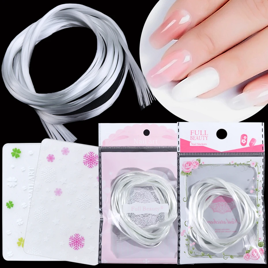 1 м/2 м/5 м дизайн ногтей стекловолокно для наращивания строительство прозрачные