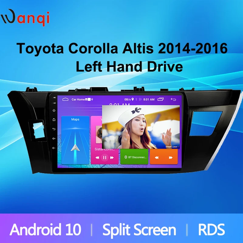 Автомобильный радиоприемник 10 1 дюймов Android для Toyota Corolla Altis 2014 2015 2016 LHD стерео