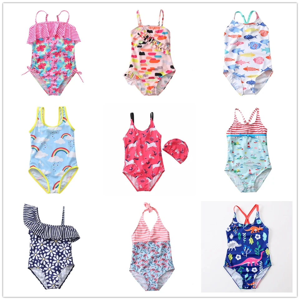 Новинка 2019 женский купальник слитный детский танкини купальный костюм с
