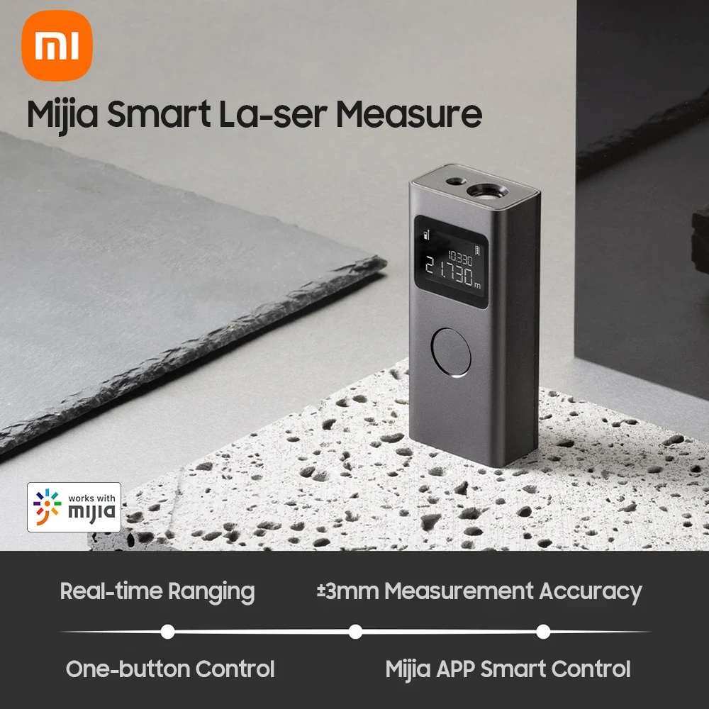 Цифровой лазерный дальномер Xiaomi Mijia высокоточный измерительный прибор в режиме