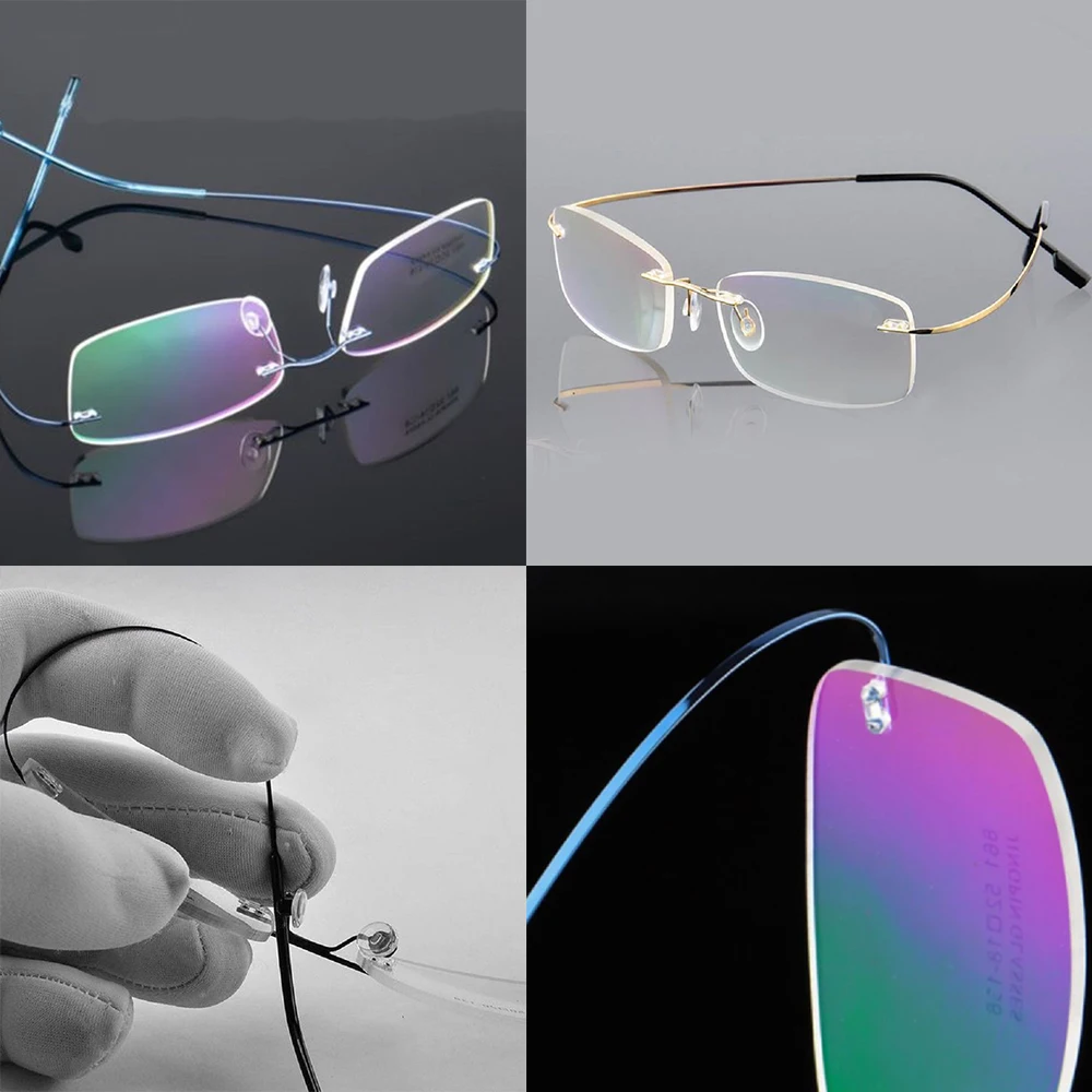 1PC Women Men Rimless Titanium Eyeglasses Frames Flexible Optical Frame Prescription Spectacle Frameless Glasses Eye glasses Hot |