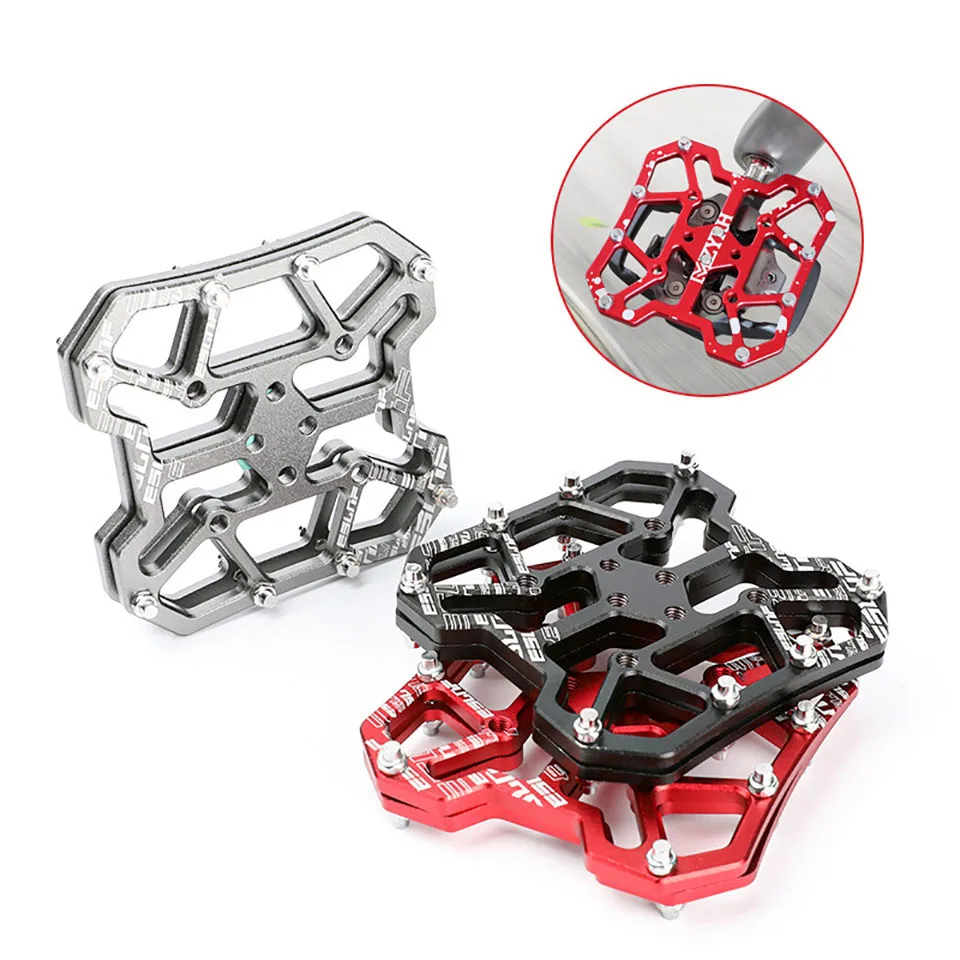 

1 Pair Aluminum Alloy Mountain Road Bike Accessories Bicycle Bearings Clipless Pedal Platform Adapter Suitable Mtb Bicycle Pedal
