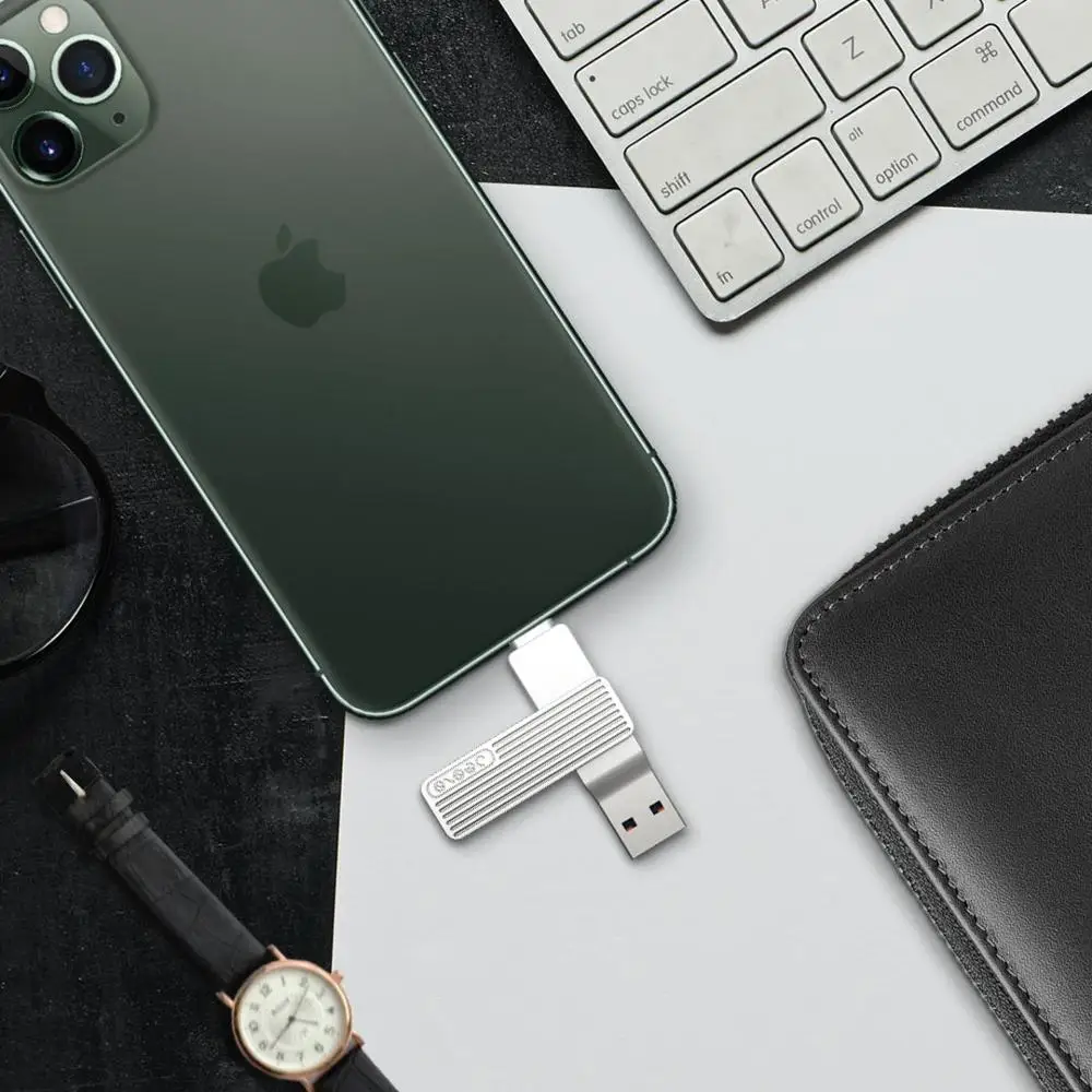 USB 3 1 U диск OTG металлический флэш накопитель карта памяти с MFi Lightning/Type C разъемом