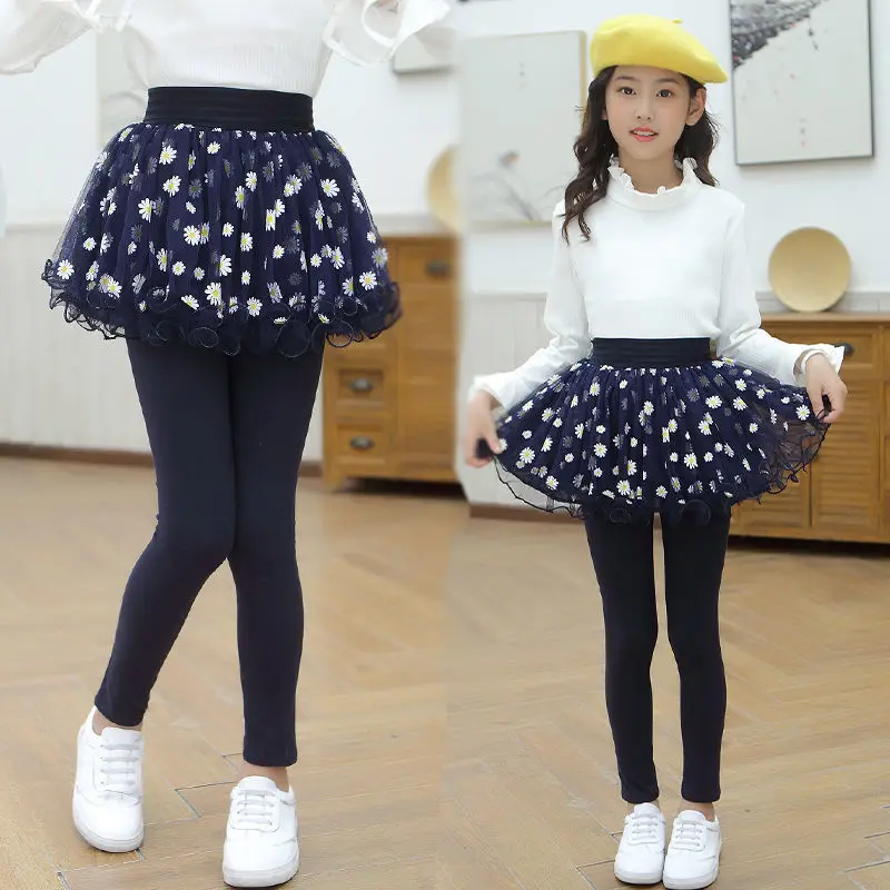 2020 модные штаны для девочек юбка леггинсы детские длинные верхняя одежда