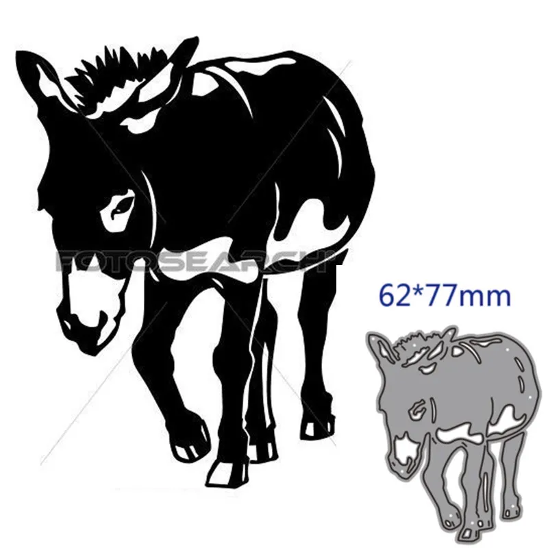 

metal cutting dies cut die mold Animal donkey decoration Scrapbook paper craft knife mould blade punch stencils dies