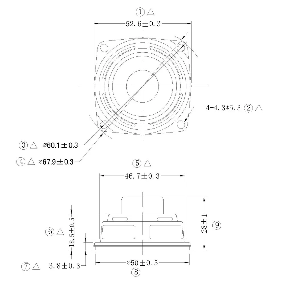 

2Pcs 2inch Full Range Speaker 4 ohm 5 W Home Theater Portable Audio Bluetooth Speaker Horn 52mm HIFI Speakers