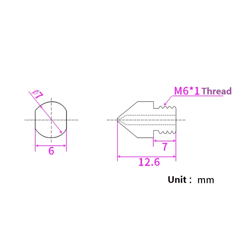 

Nozzles 3D Printer For E3D V5 V6 Hardened Steel Nozzles Extruder Extrusion Threaded 1.75mm 3mm