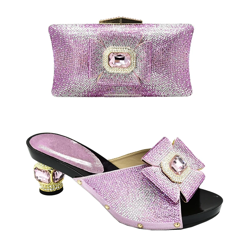 Новейший вечерний комплект из обуви и сумки в африканском стиле Итальянская