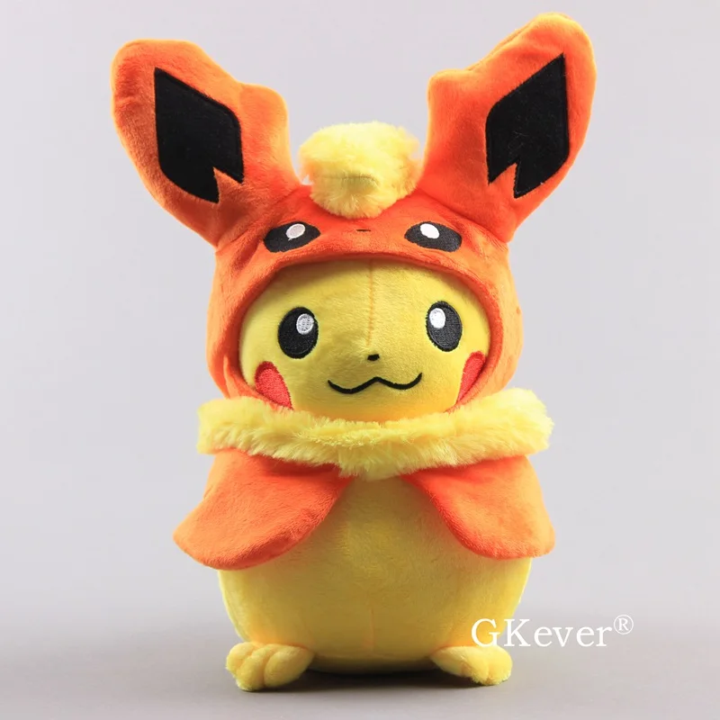 Flareon 28 см серия Пикачу куклы косплей Eevee Jolteon Vaporeon Glaceon Leafeon Flareon плюшевый умбреон куклы игрушки дети подарок на день рождения - Цвет: Flareon