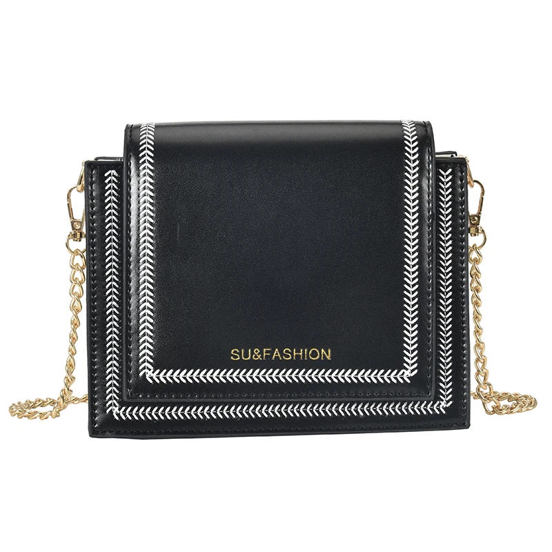 Кожаные сумки через плечо контрастных цветов для женщин 2021 дорожная сумка модная