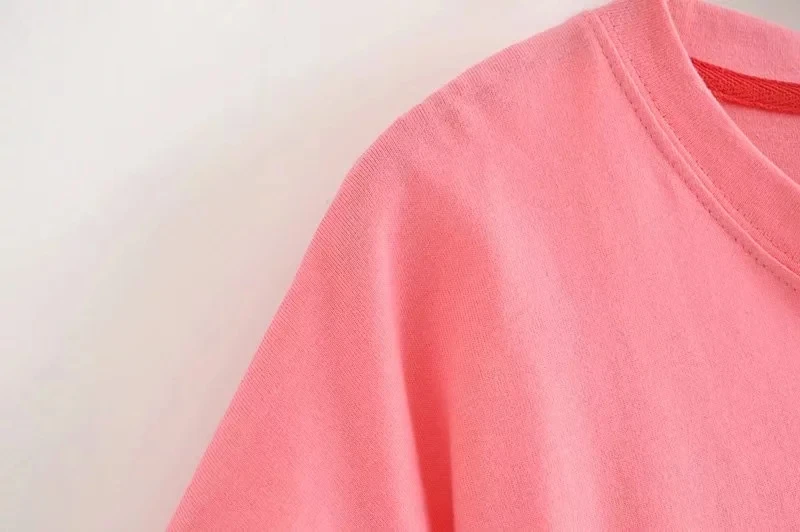 Уличная футболка для девочек с рисунком из мультфильма, розовый цвет, хлопок, Женская Футболка harajuku camisetas verano mujer, большие размеры