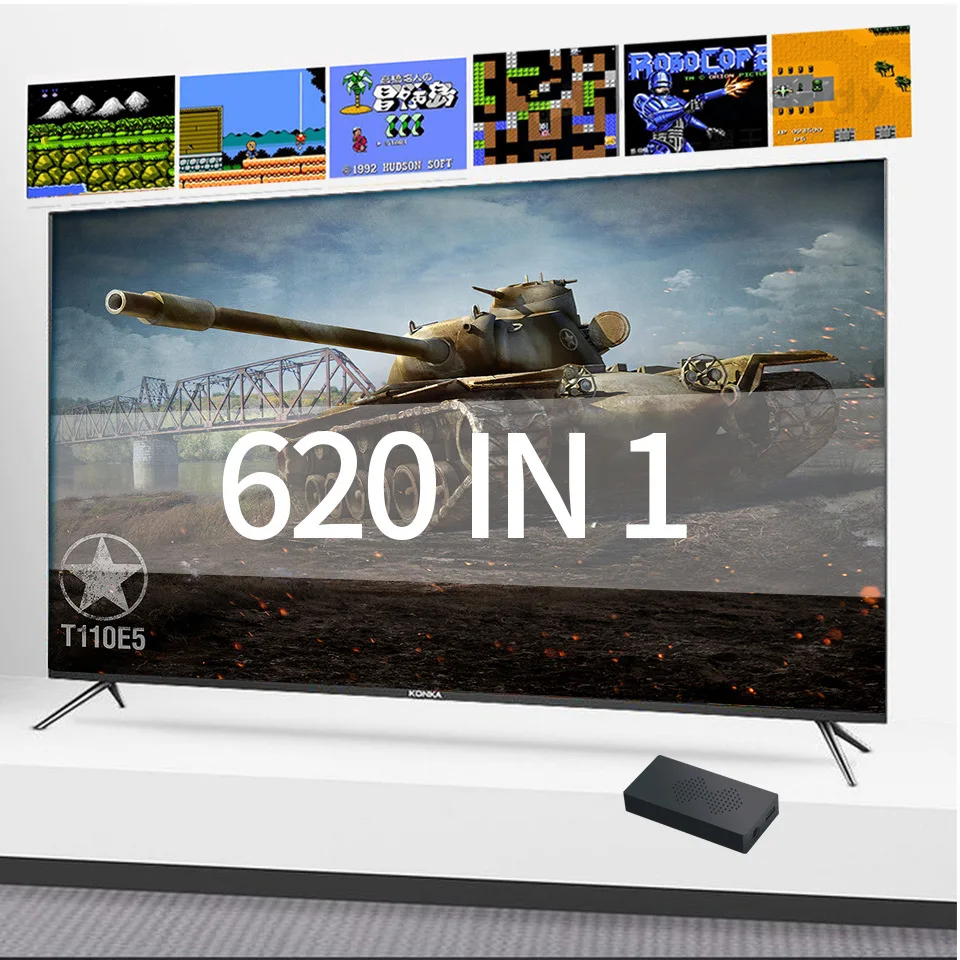 Мини игровая консоль со встроенными 620 классическими играми портативная Ретро