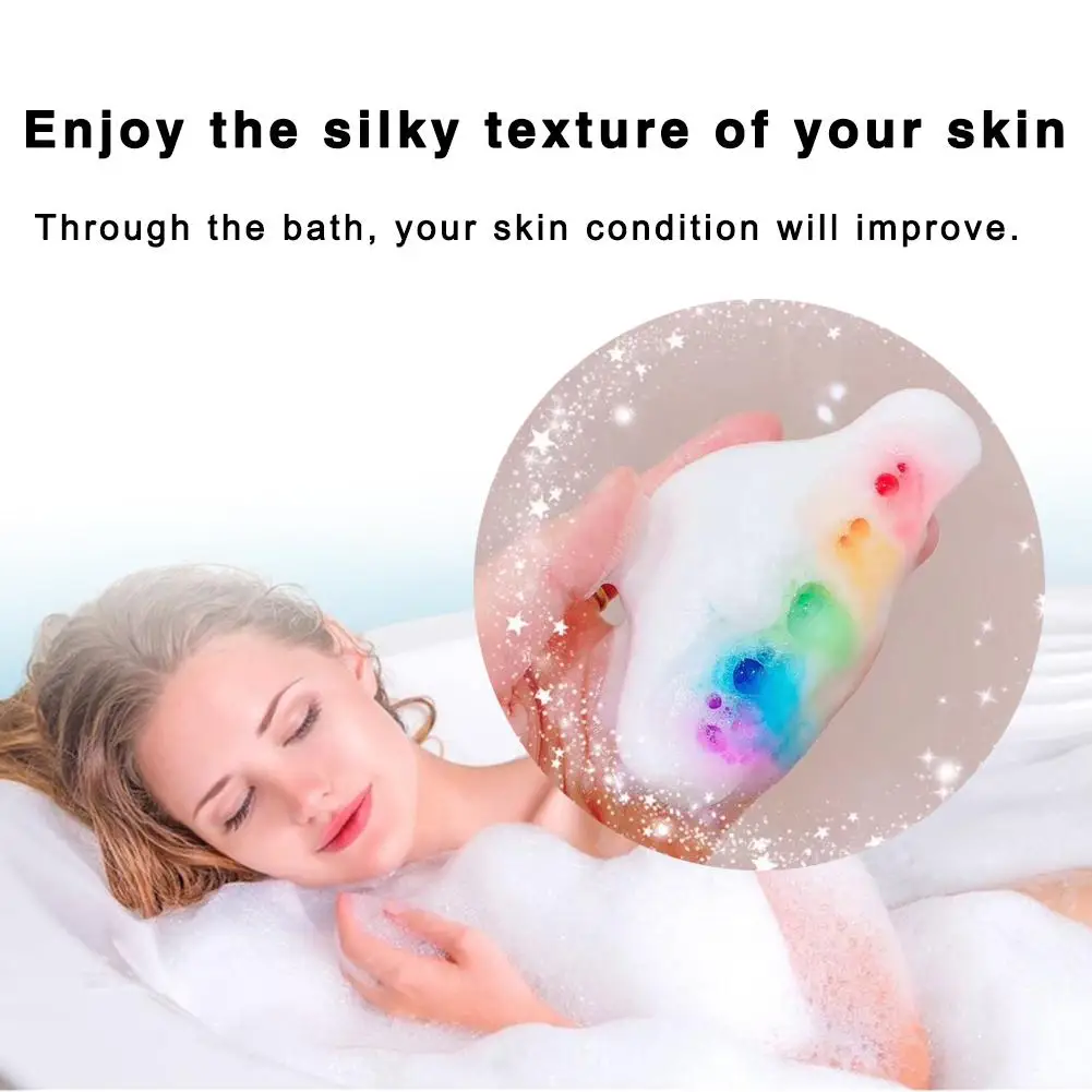 Радуга облако Бомба для ванны безопасный материал кожа увлажнение кожи красивый