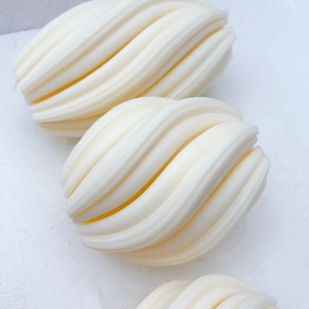 3 размера Геометрическая волна круглая свеча форма конус абстрактное искусство