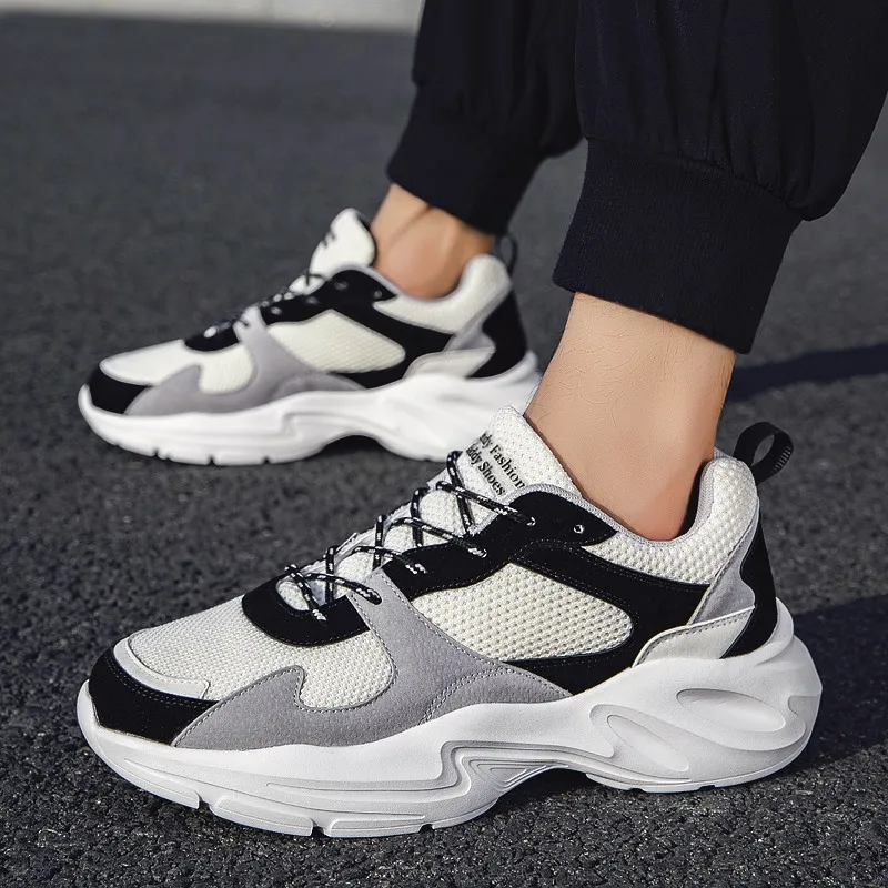 

Кроссовки мужские сетчатые, толстая подошва, повседневная обувь, дышащие, удобные