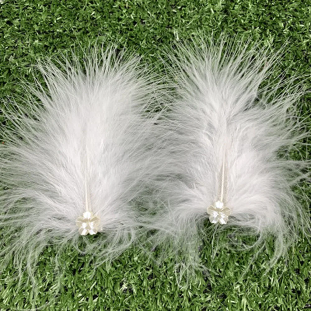 1 шт. Ins супер фея белое перо головной убор зажим для волос свадебные фото Личность