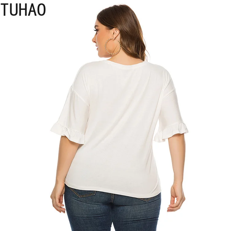 

TUHAO women blouse plus size 5XL 4XL 3XL blusas femininas elegant for mother mom casual office lady summer blouses shirts WM57
