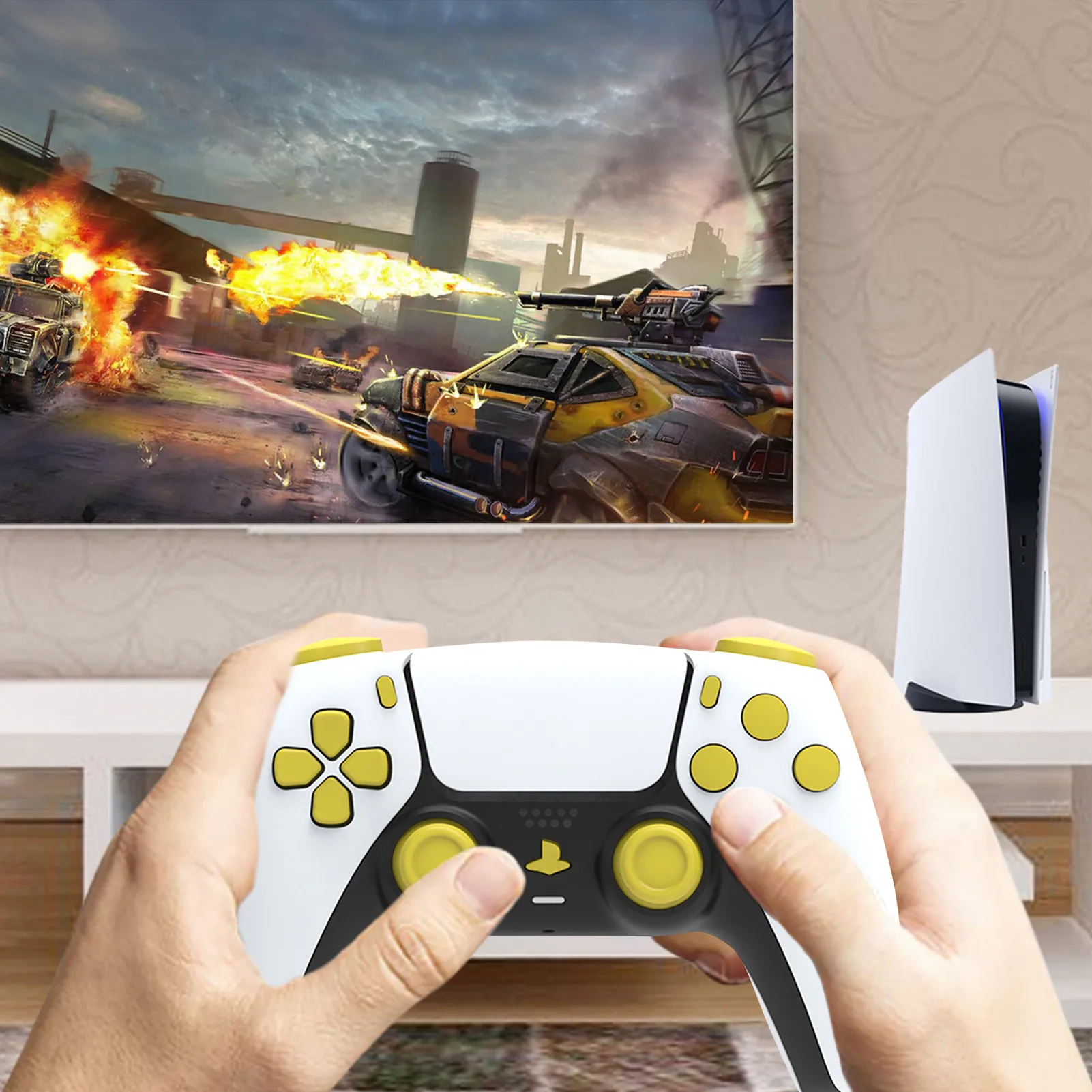 

For PS5 Handle Shell Custom Replacement Key Buttons Repair Kit For PS5 Controller Game Consoles Games Accessories Drop Shipping