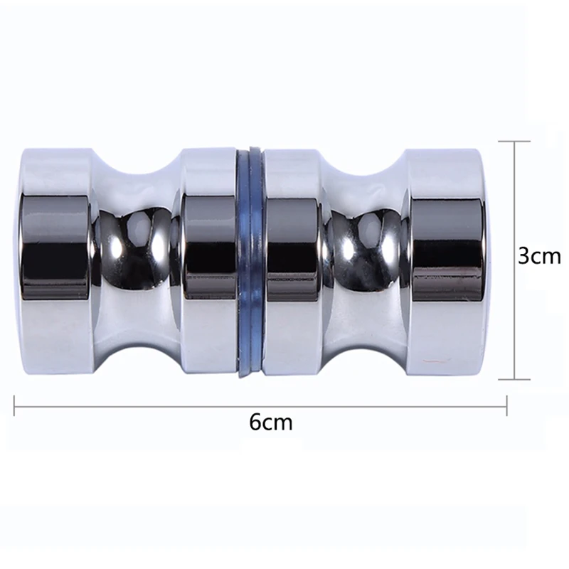 

Aluminum Alloy Door Handle 1.1" Dia Single Glass Door Knob Bathroom Shower Cabinet Handle w/ Screw Home Hardware