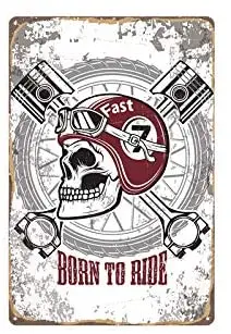 

Retro Motorcycle Custom Motor Bar Cafe Home Oil Station Garage Kitchen Farm Countryside Vintage Retro Tin Signs