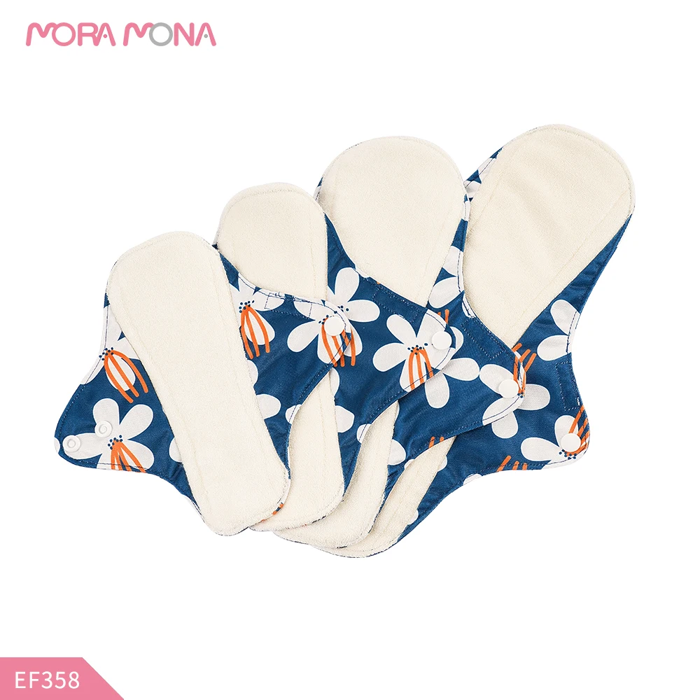Mora Mona Organic Bamboo Fiber Washable Hygiene Menstrual Pads Reusable Sanitary For Lady | Красота и здоровье
