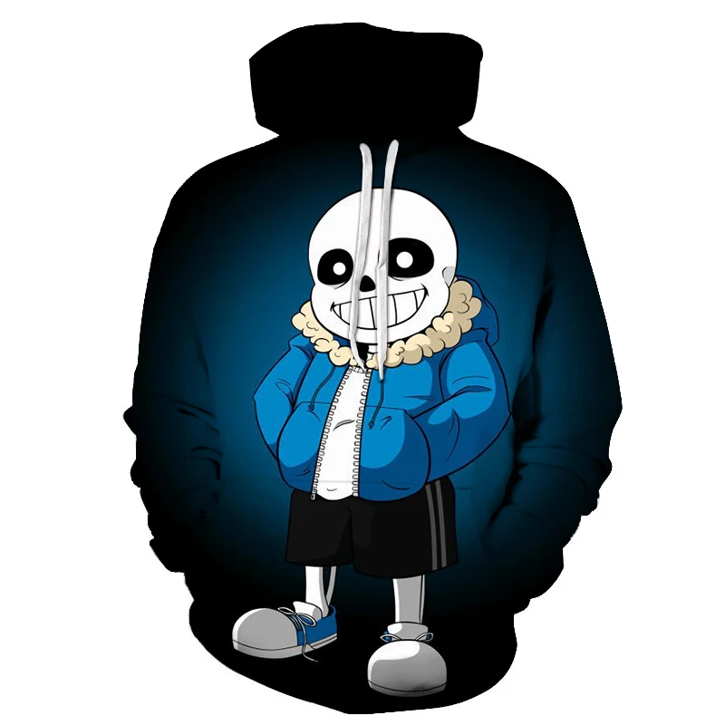 Новинка 2021 года толстовка с капюшоном Undertale изображением черепа дизайнерские