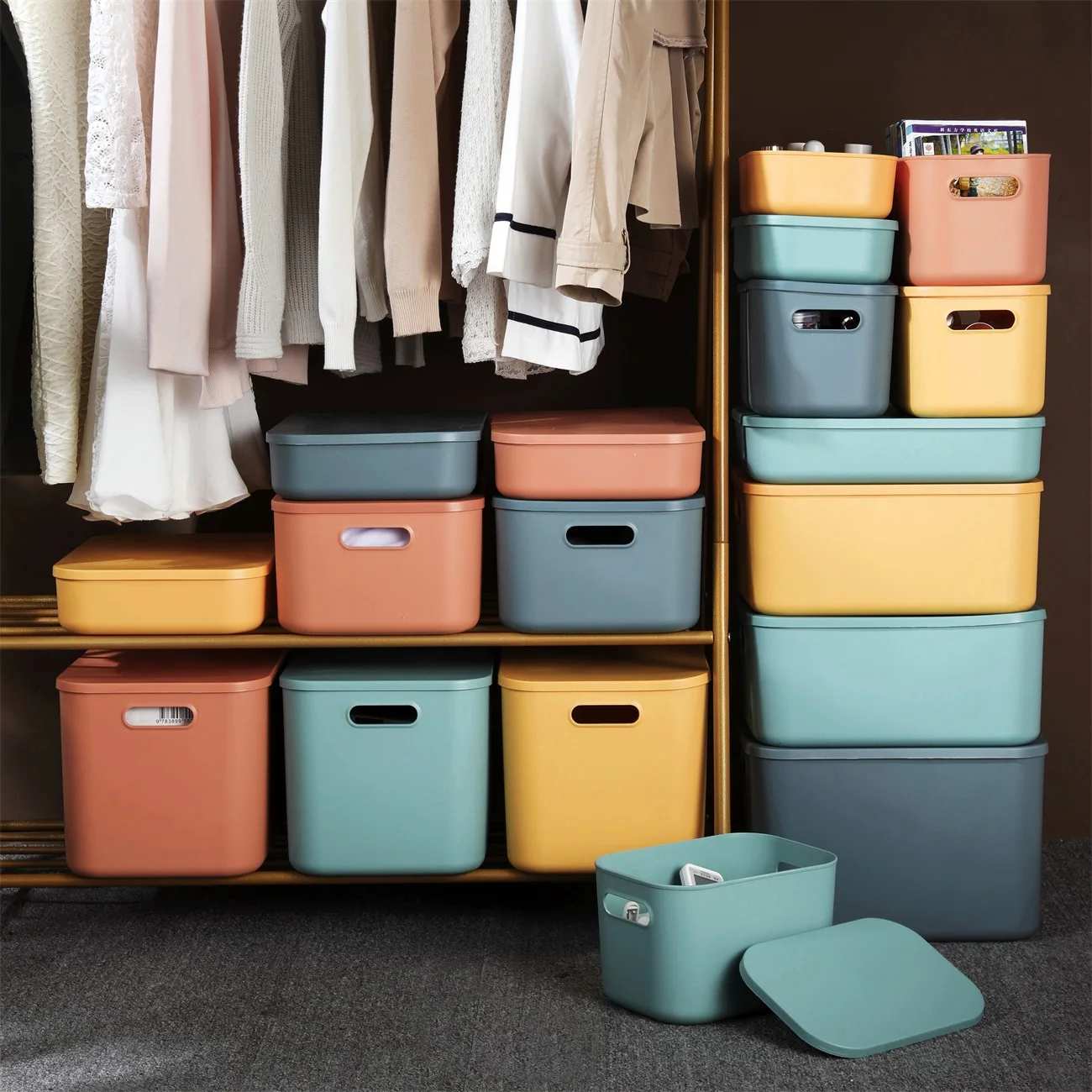 Waterproof Storage Boxes Toys Snack Clothes Socks Sundries Organizers Home Bedroom Closet Cosmetics Laundry Large Basket | Дом и сад