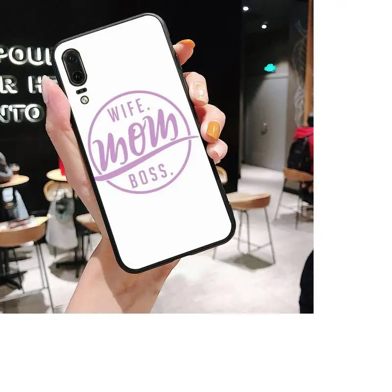 

wife mom boss Phone Case For Huawei P20 P30 P9 P10 plus P8 lite P9 lite Psmart 2019 P20 pro P10 lite Soft Silicone Case Fundas