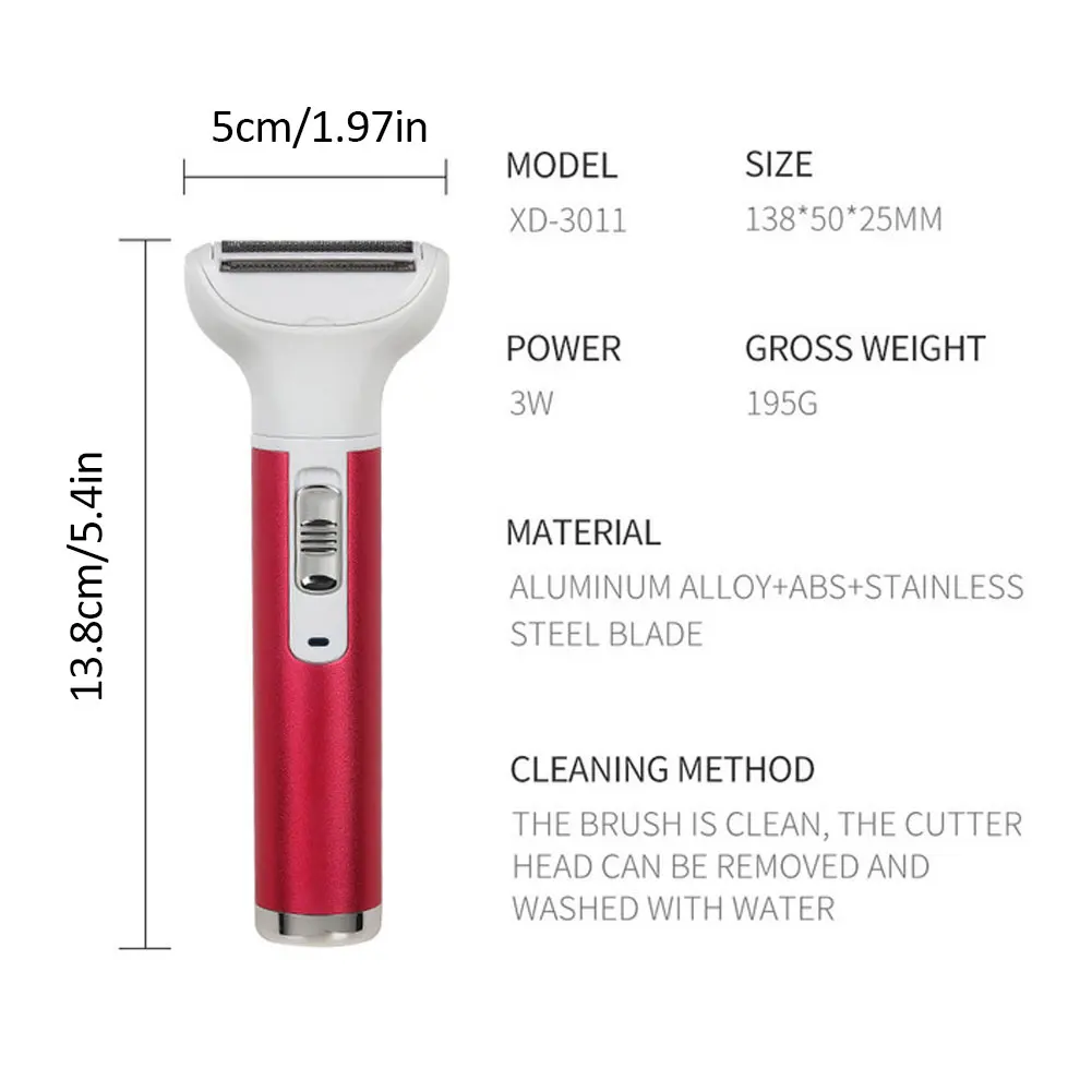

5in1 Electric Hair Remover Lady Shaver Nose Hair Trimmer Eyebrow Shaper Leg Armpit Bikini Trimmer Rechargeable Women Epilator