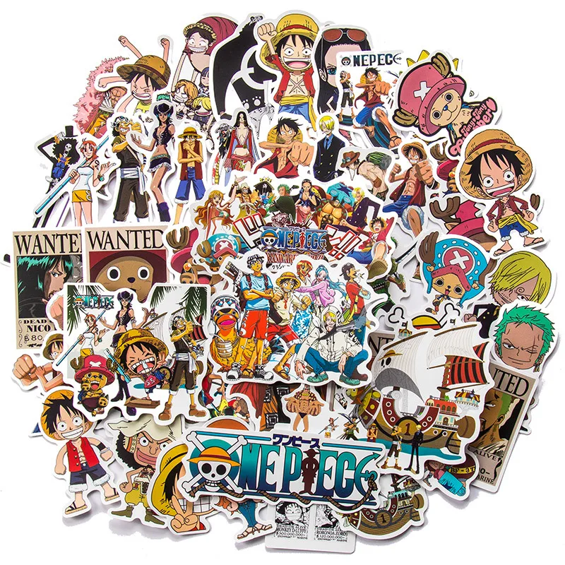 

Стикеры Luffy с фигуркой 10/30/50 элементов, аниме наклейки для ноутбука, мотоцикла, скейтборда, компьютера, Мультяшные игрушки
