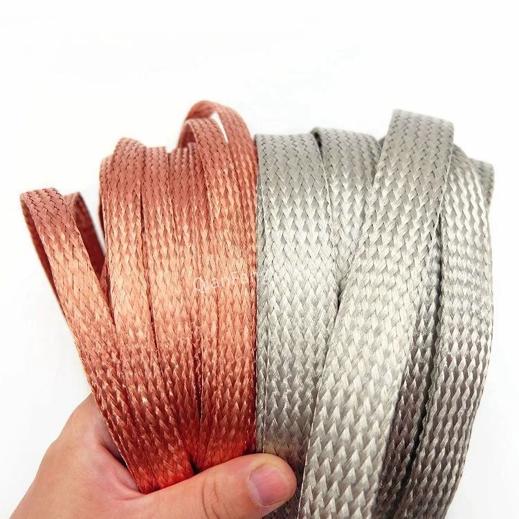 8mm Tinned Plating Copper Braided Sleeve Metal Sheath Anti Interference Screening Audio Speaker Wire Wrap Signal Cable Shielding |