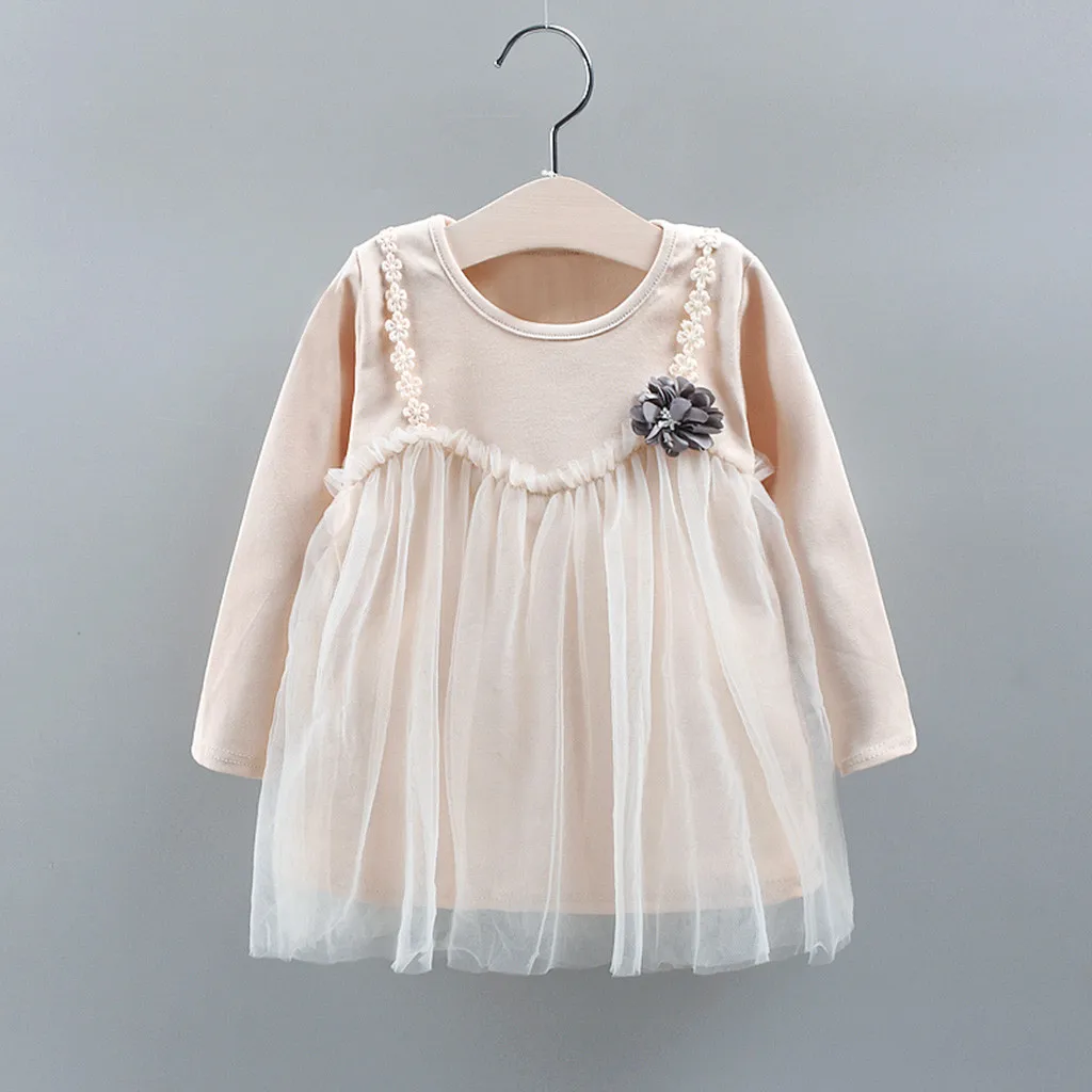 Осенние корейские платья для девочек маленькая свежая Детская кофта с длинным