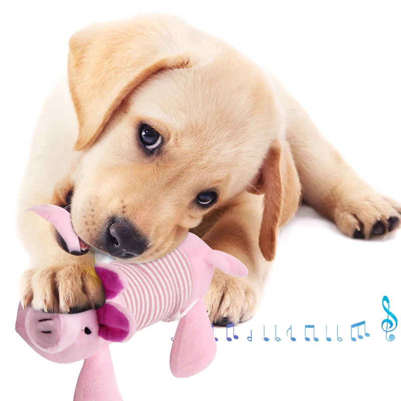 Забавная игрушка со звуком собака пищалка для собак утка свинья слон набивная