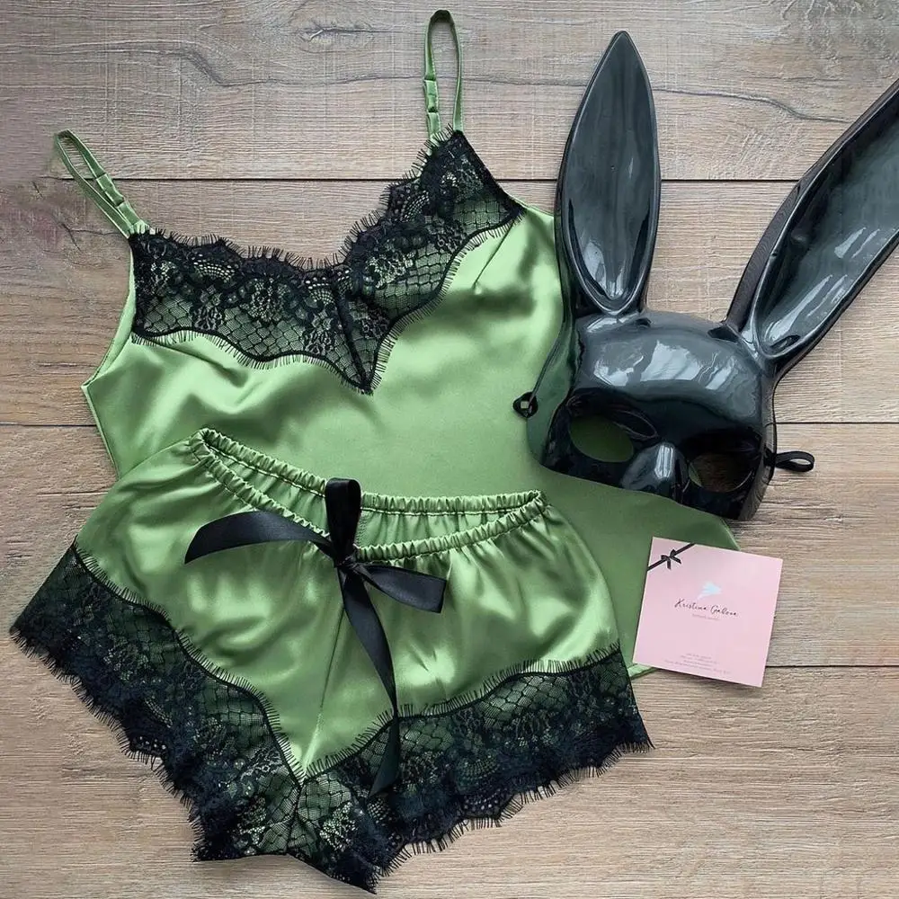 Пижама женская одежда для сна сексуальный комплект нижнего белья из 2 предметов