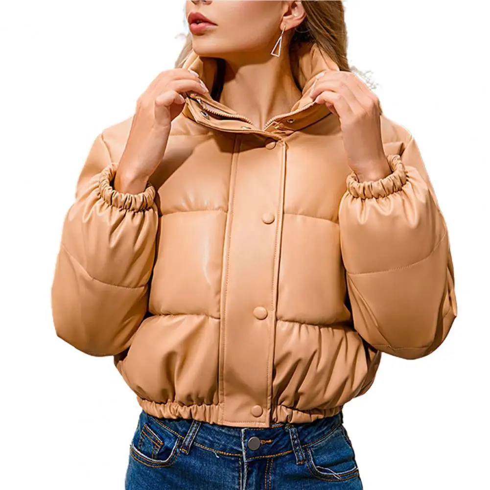 

Женская хлопковая куртка оверсайз, ветрозащитная короткая парка с воротником-стойкой и длинным рукавом, женская одежда