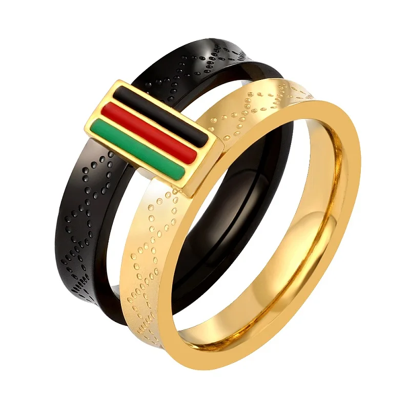 Индивидуальные 3 цвета золото серебро розовое кольца для женщин Модные