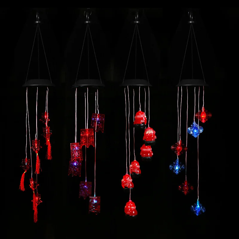 Уличная ветряная лампа на солнечной батарее водонепроницаемая садовая для