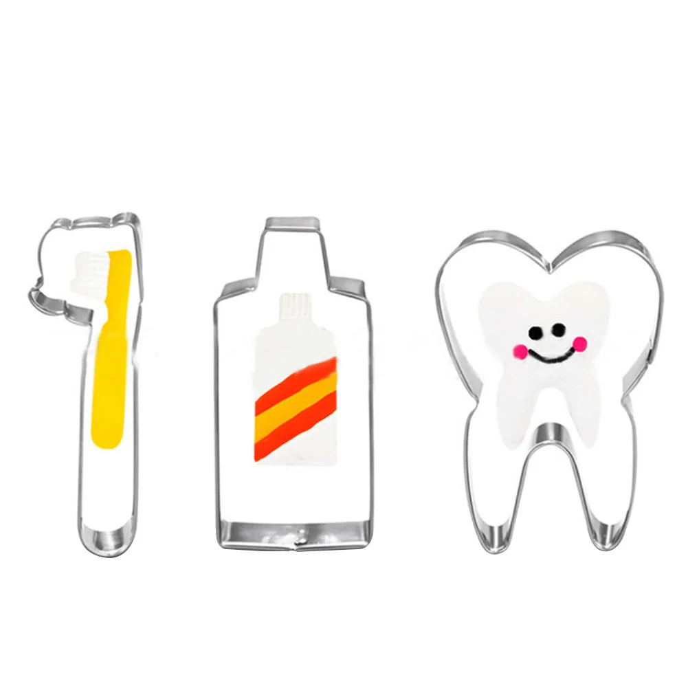 3 шт./компл. для приготовления печенья зубная паста Нержавеющая сталь печенье DIY