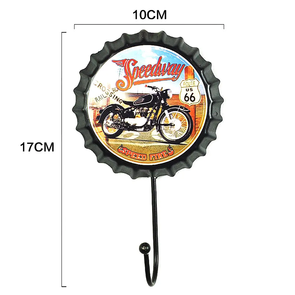 

Creative Retro Metal Beer Bottle Cap Sign Wall Hook Bar Pub Clue Decoration