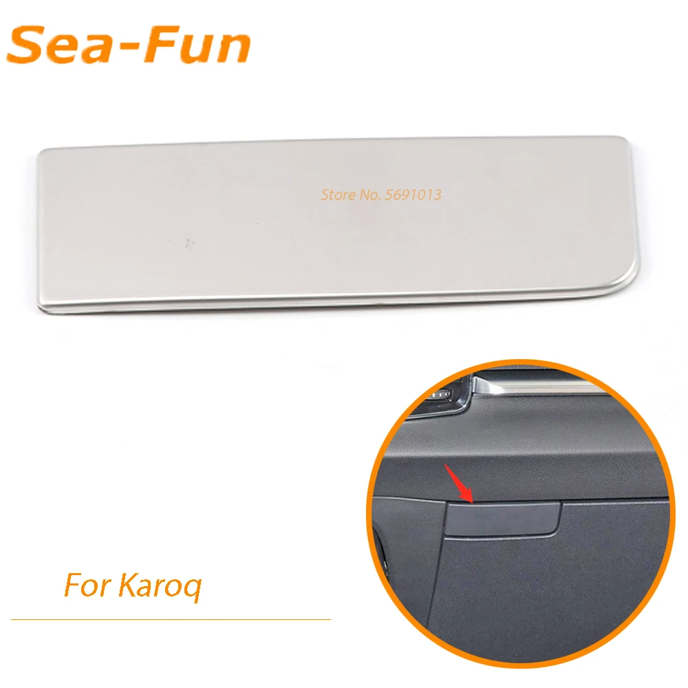 

For Skoda Karoq 2018 2019 2020 Glove Box Storage Box Switch Door Handle Cover Trim Frame Chrome Decoration Interior Accessories
