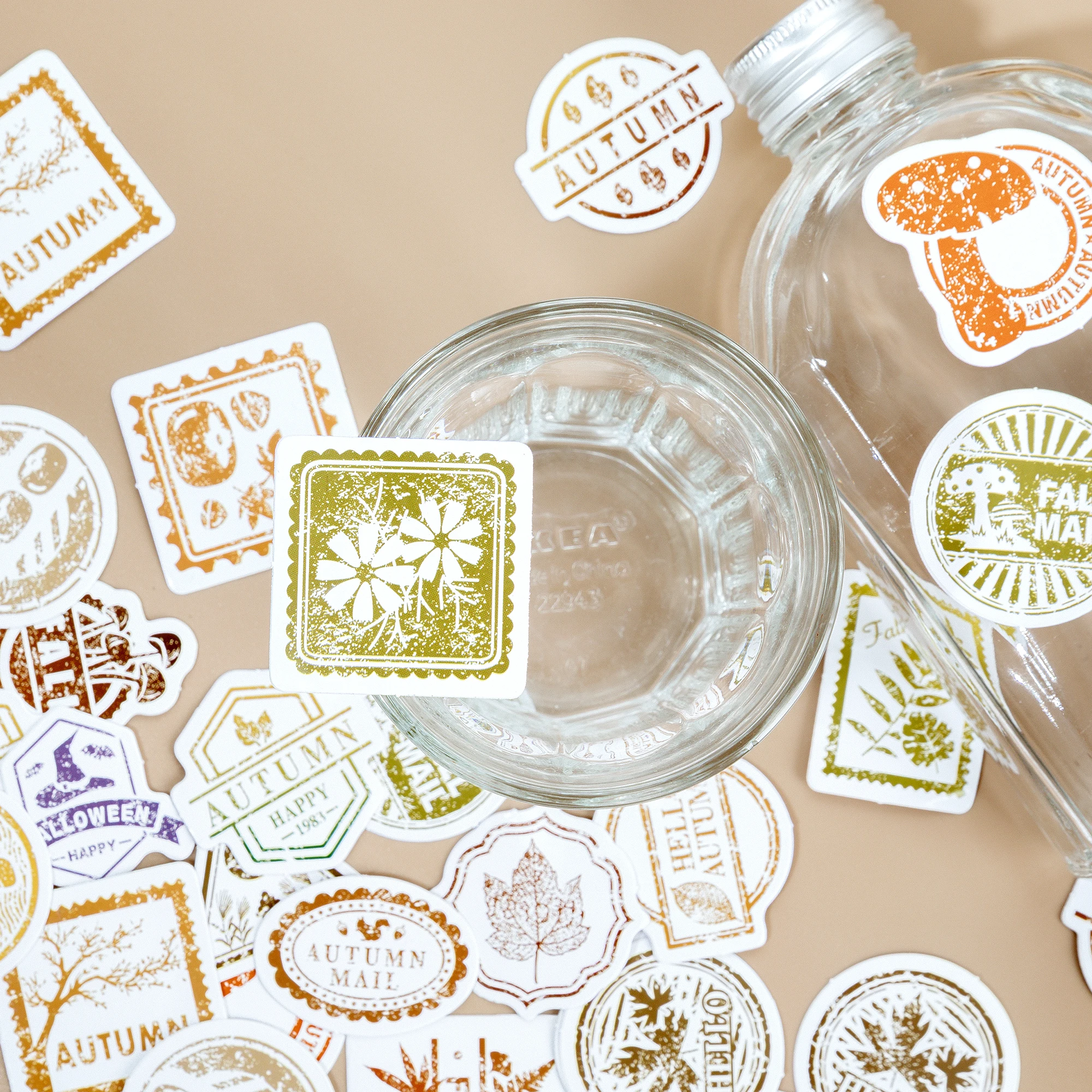 46 шт./кор. букв осень бумага Стикеры мини клей украшения diy печать для