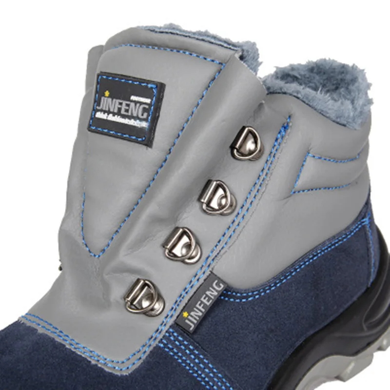 Защитная обувь зимняя для страховки труда высокая рабочая из хлопка утепленная