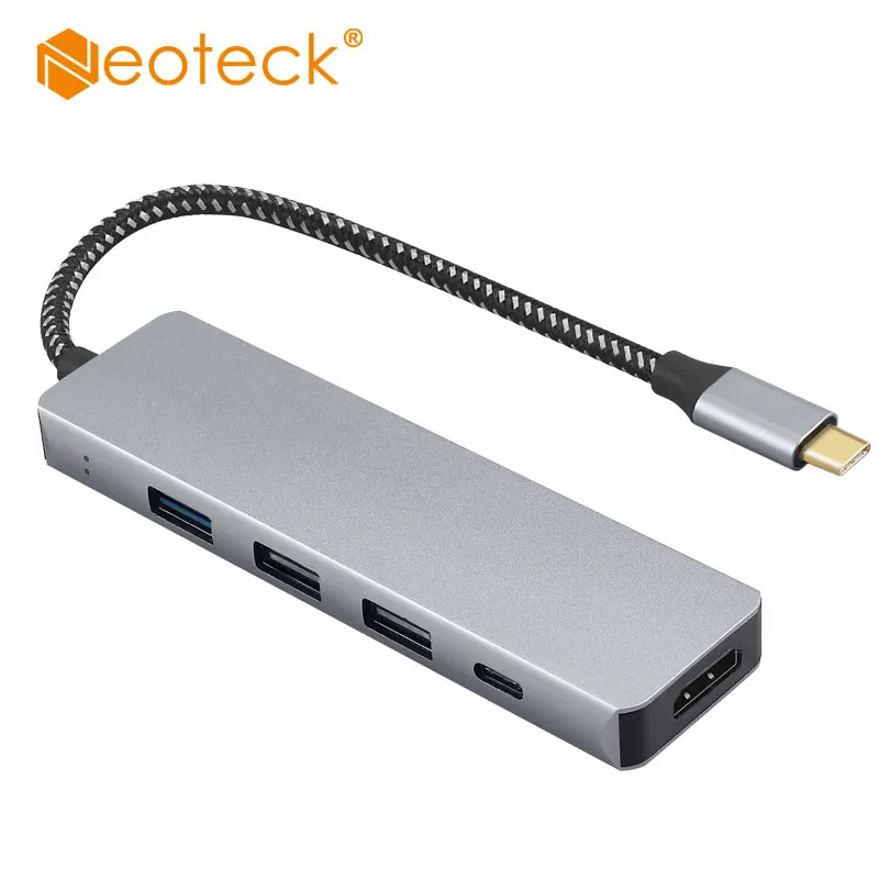 

Neoteck USB C Hub Multiport Adapter 5 in 1 Aluminum 4K HDMI Output 100W PD Charging Port USB 3.0 Ports for MacBook Pro, XPS