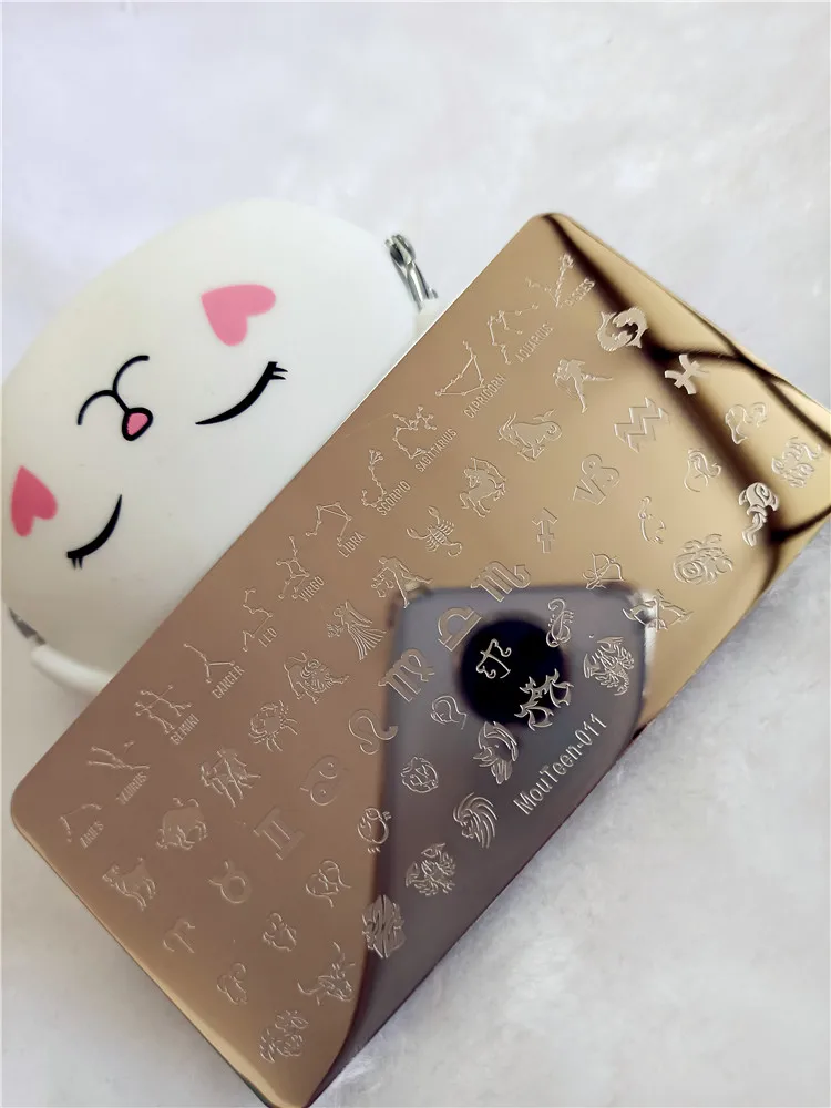 

New Fashion Gothic Font Nail Stamp Plate Letters Numbers Nail Art Template Popular Character Stamping Plate #018