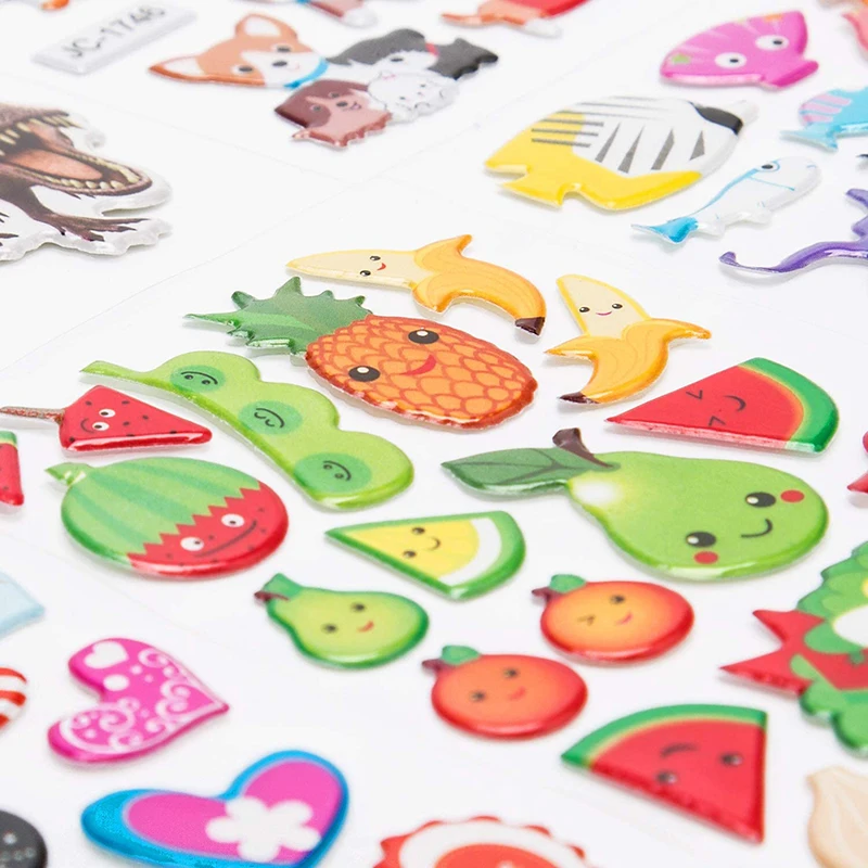 3D Stickers for Kids Toddlers 20/8 Different Sheets Puffy Bulk Sticker Toy Children Boys Girl Gifts Anime Laptop Skin | Игрушки и хобби