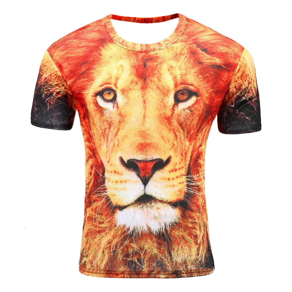 Новая модная свободная Мужская футболка с 3D принтом яблока/дерева/животных, летние футболки с коротким рукавом, топы, M-4XL, размера плюс