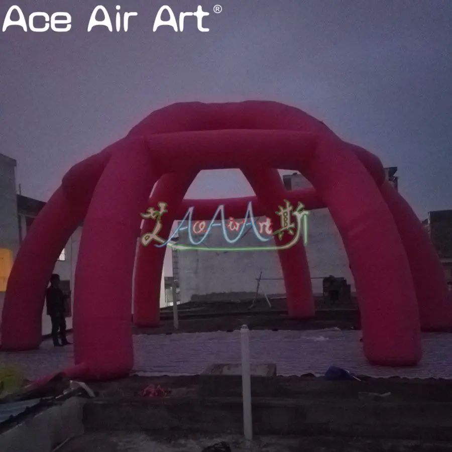 Гигантский Розовый купол диаметром 10 м для автошоу надувная светодиодная