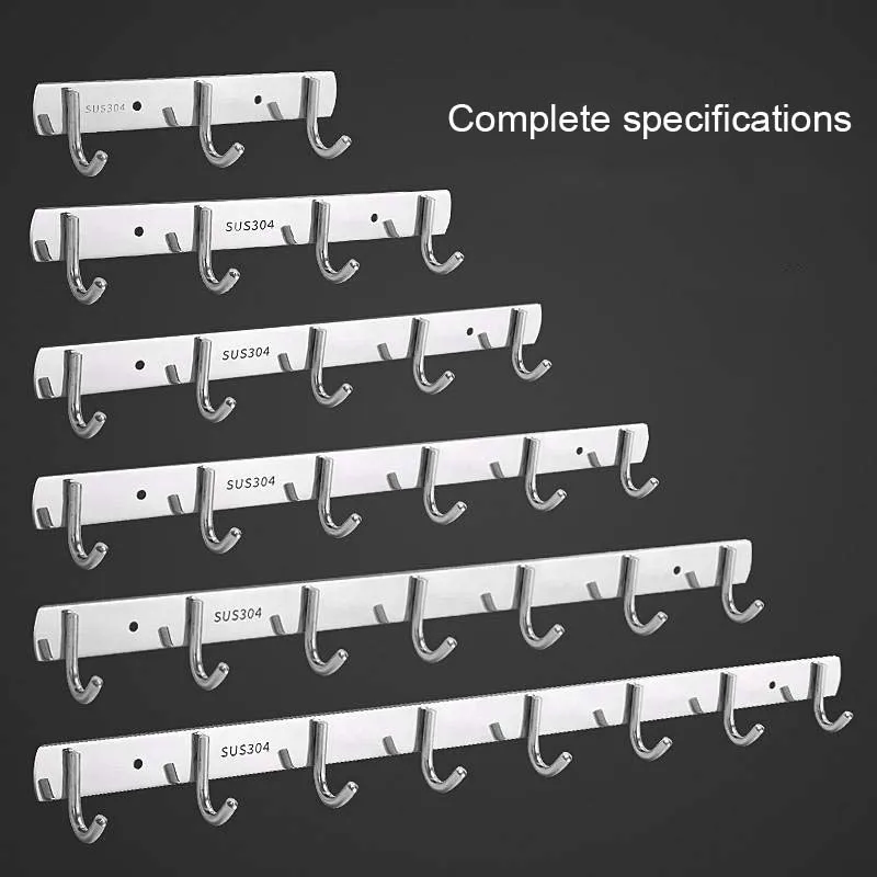 304 нержавеющая сталь крюк пуансон Бесплатные Крючки Крючок полотенца для ванной