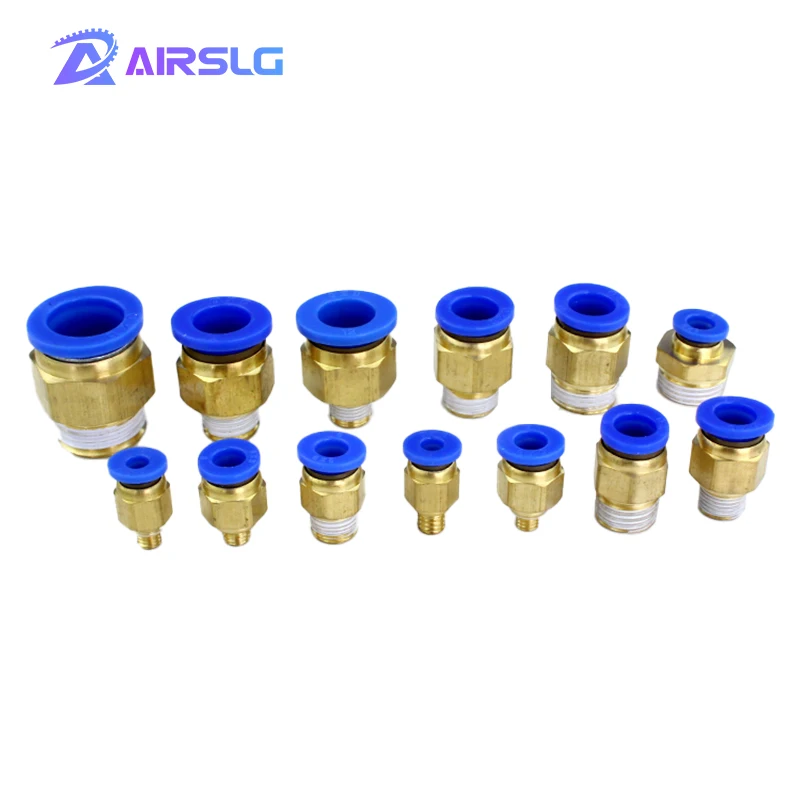 

BBSPT PC4 PC6 PC8 PC10 PC12 1/8'' 1/4'' 3/8'' 1/2'' -M5 -01 -02 -03 -04 Pneumatic Connectors Male Straight One-Touch Fittings