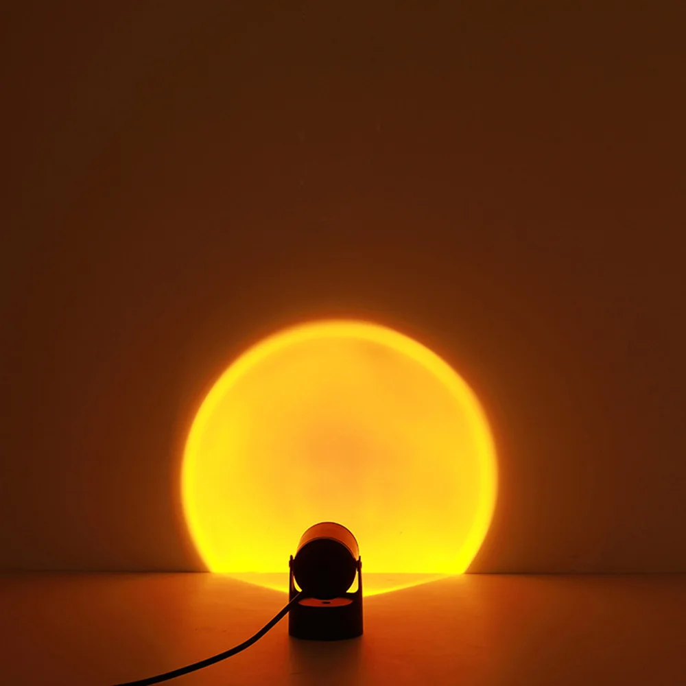 Sunset Projection Lamp LED NIght Light Rainbow Floor Stand Modern Decorative USB Shop Bar Wall Decoration | Лампы и освещение
